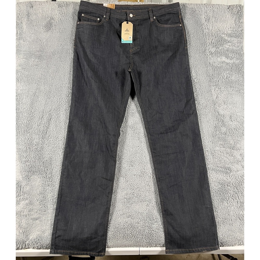 Prana Mens 42x36 Bridger Jeans Outdoors Stretch Denim Straight Stretch Slim
